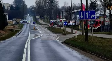 Wyciek gazu na stacji paliw w Kętrzynie